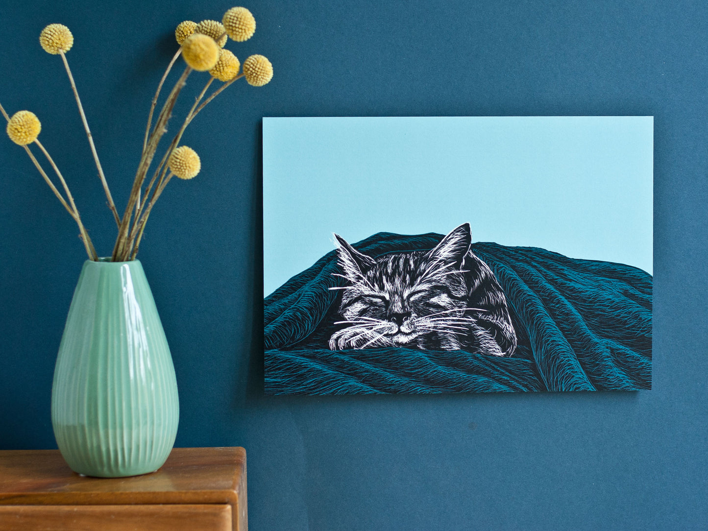 A4 Poster Schlafende Katze