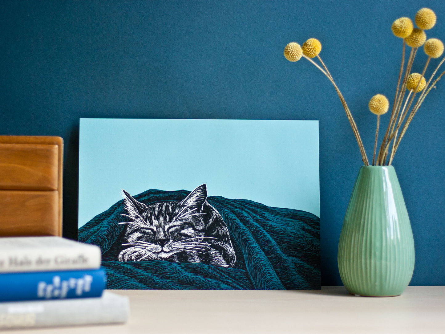 A4 Poster Schlafende Katze