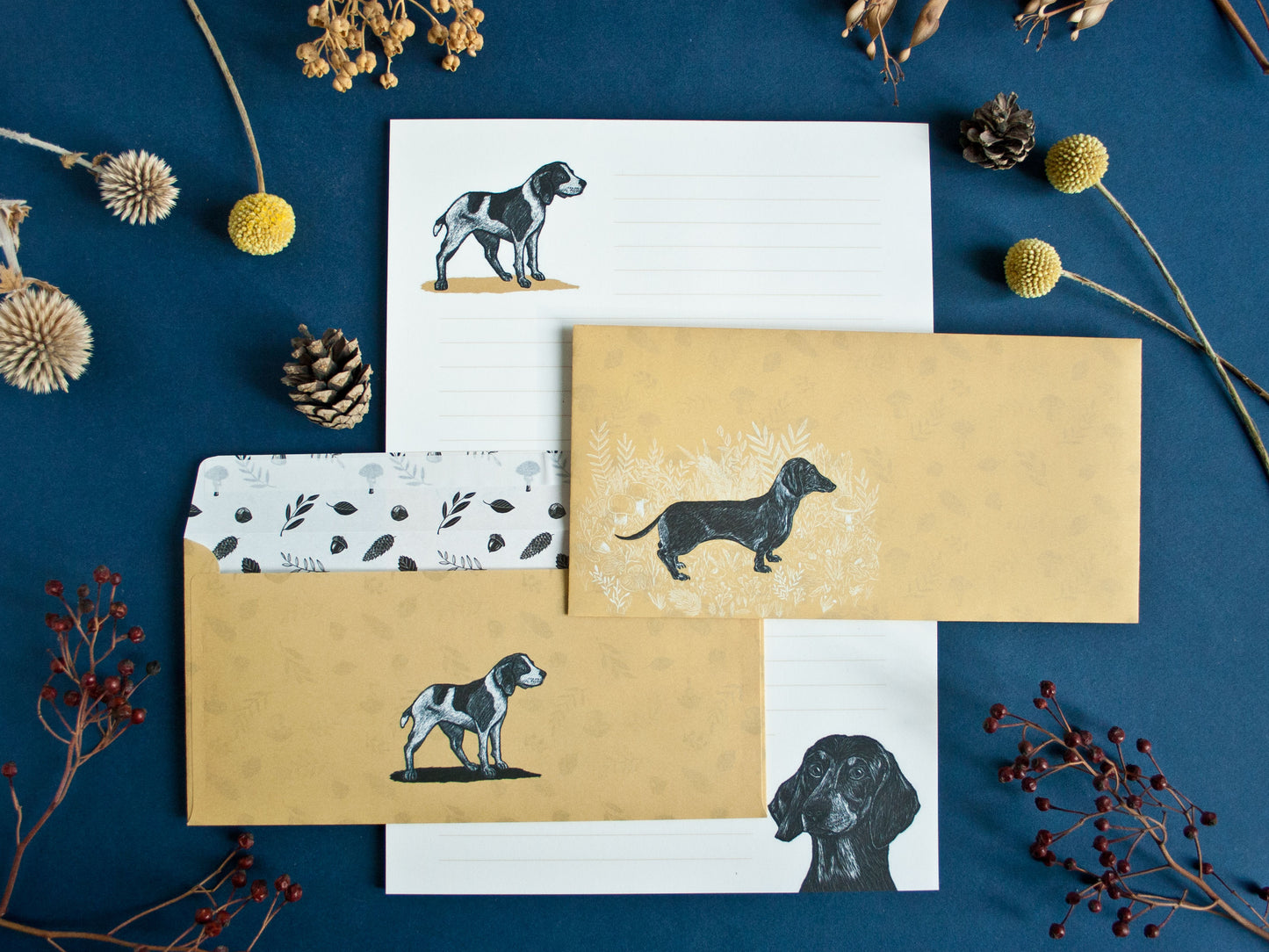 Briefpapier Set Hunde