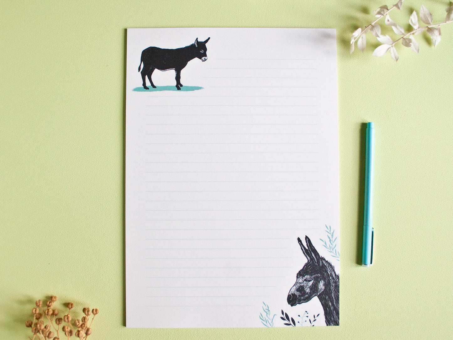 Briefpapier Set Esel
