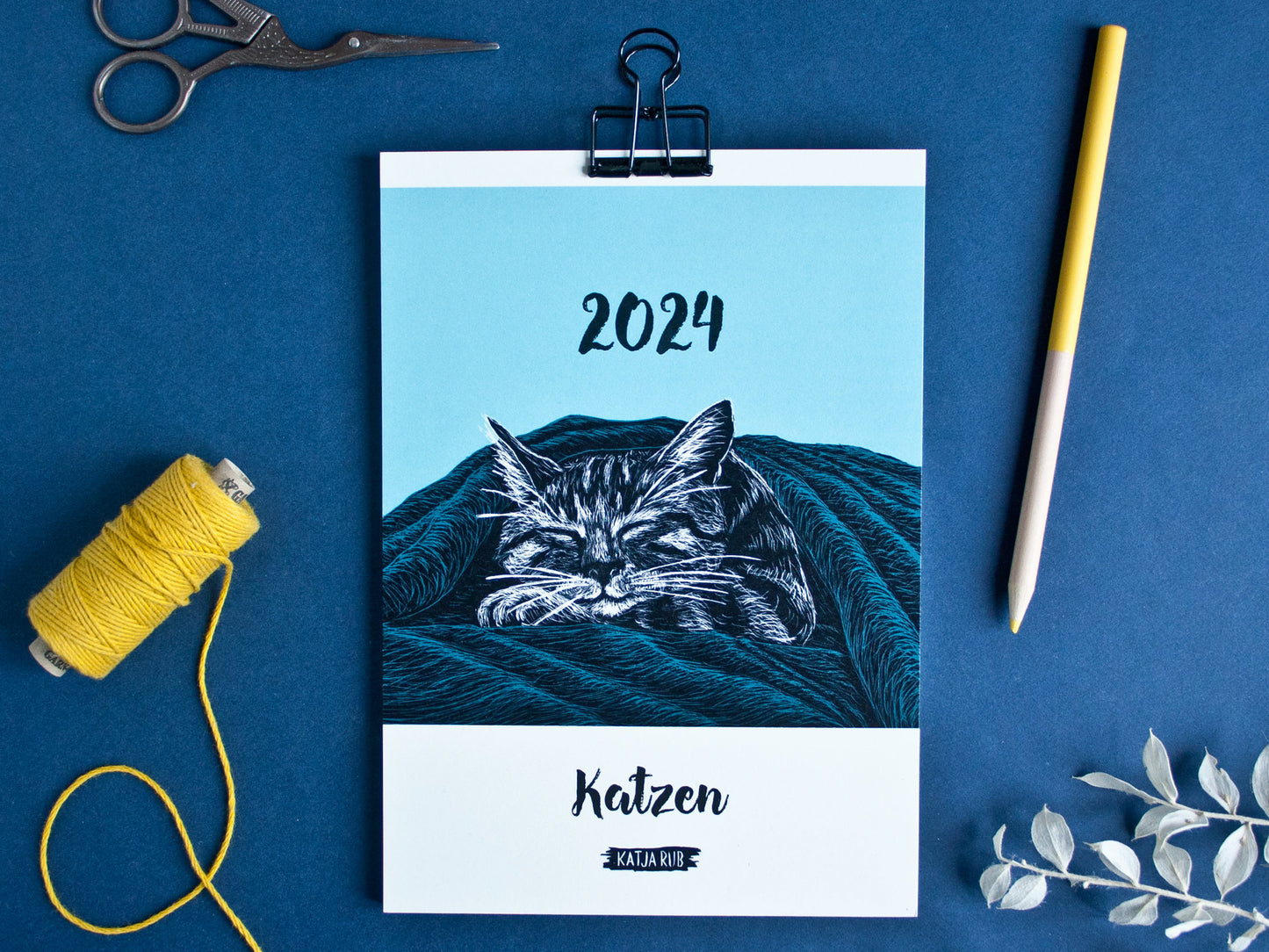 Katzen Kalender 2024 im A5 Format