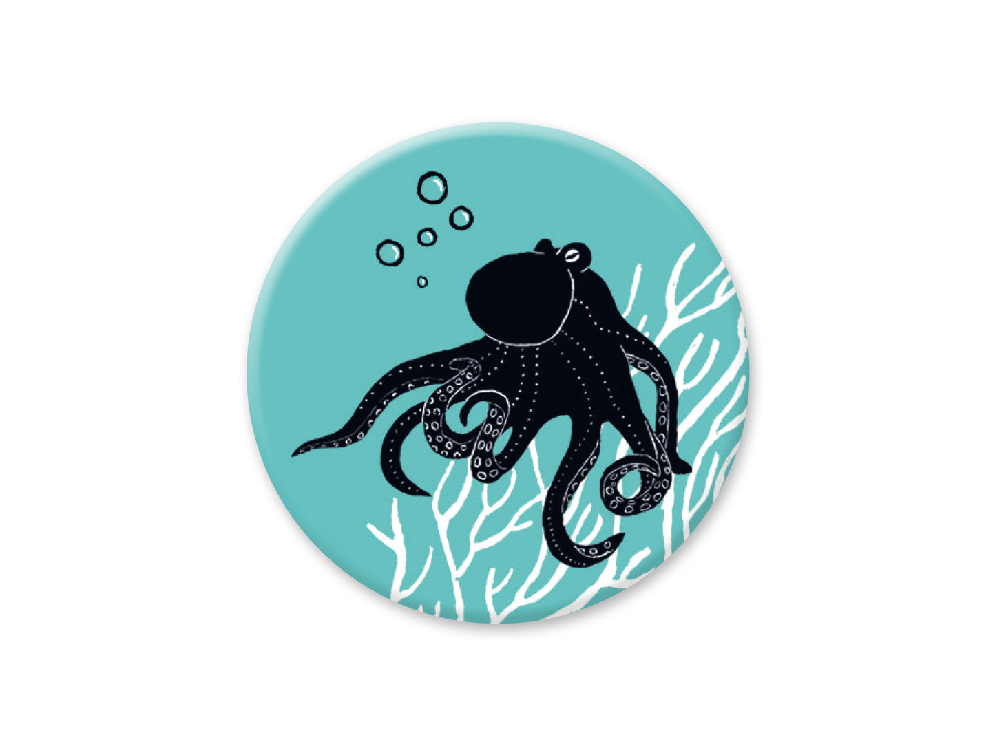 Runder Magnet Oktopus