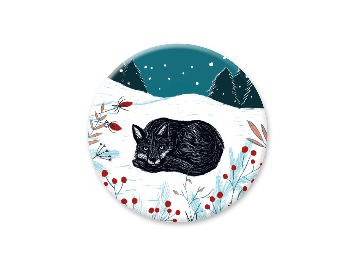 Runder Magnet Fuchs