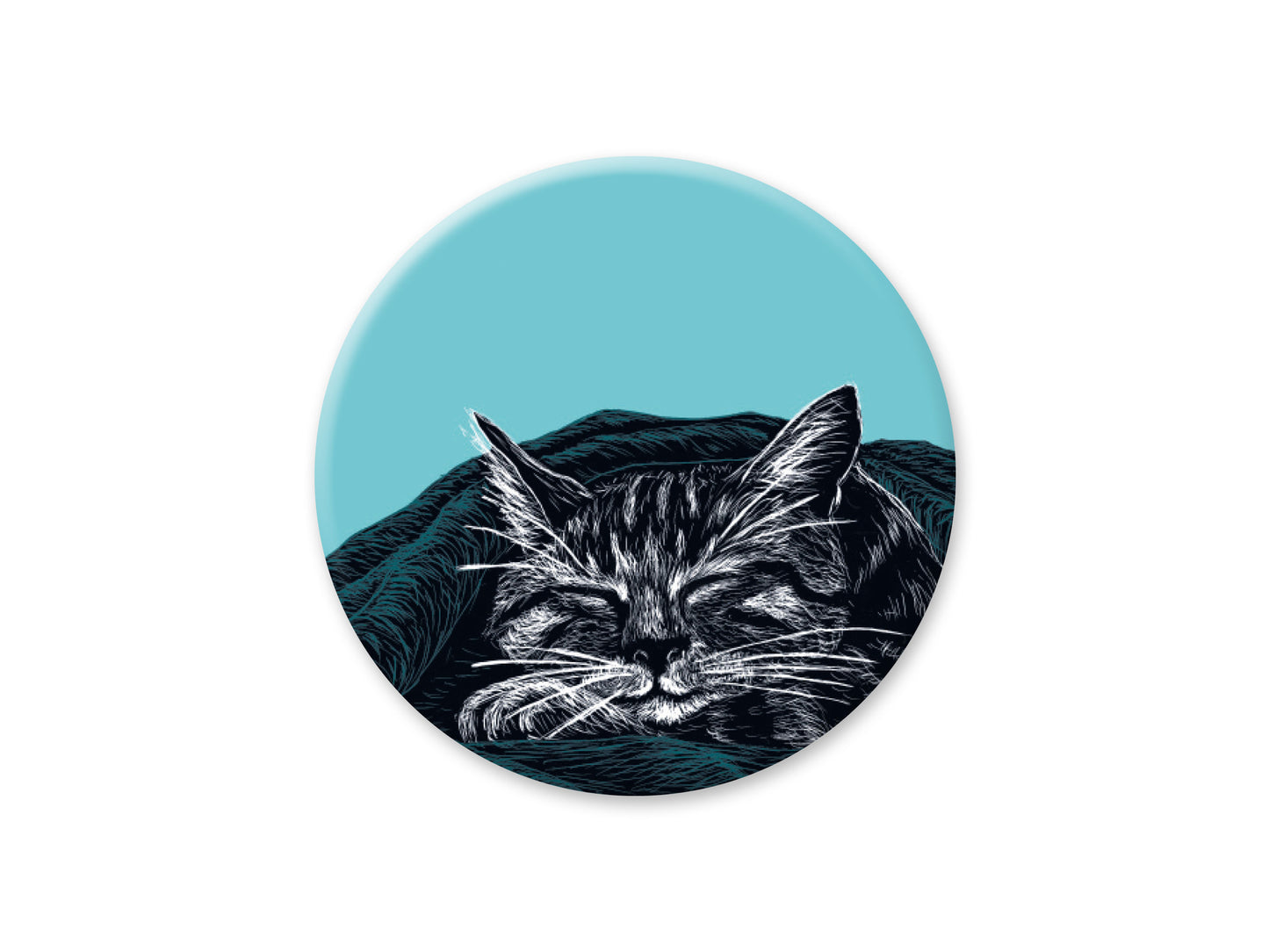 Runder Magnet Katze