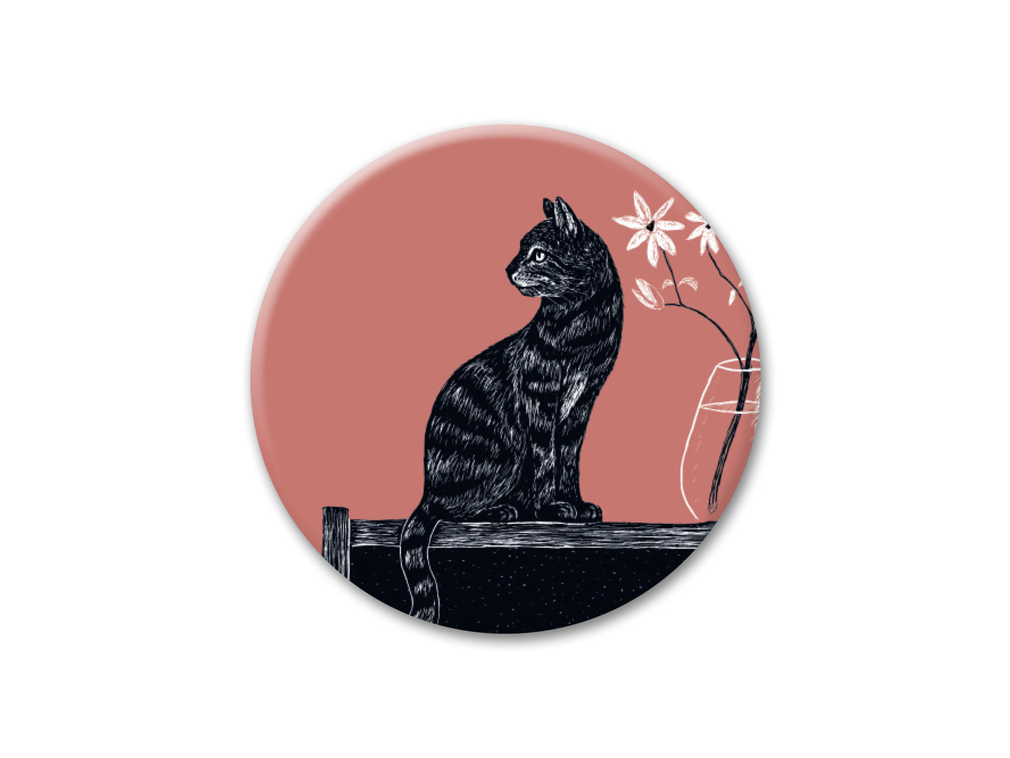 Runder Magnet Katze