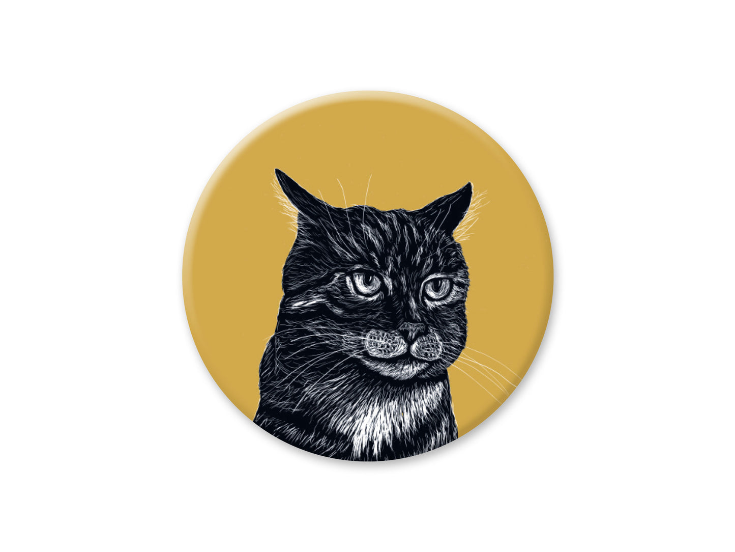 Runder Magnet Katze