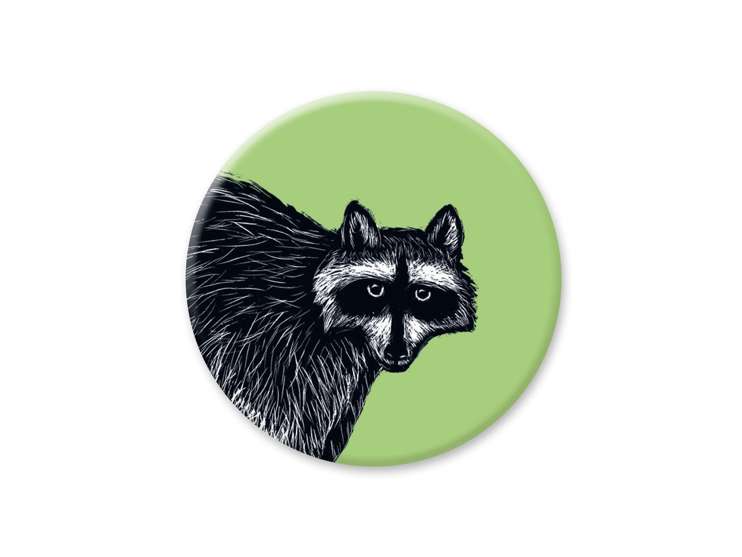 Runder Magnet Waschbär