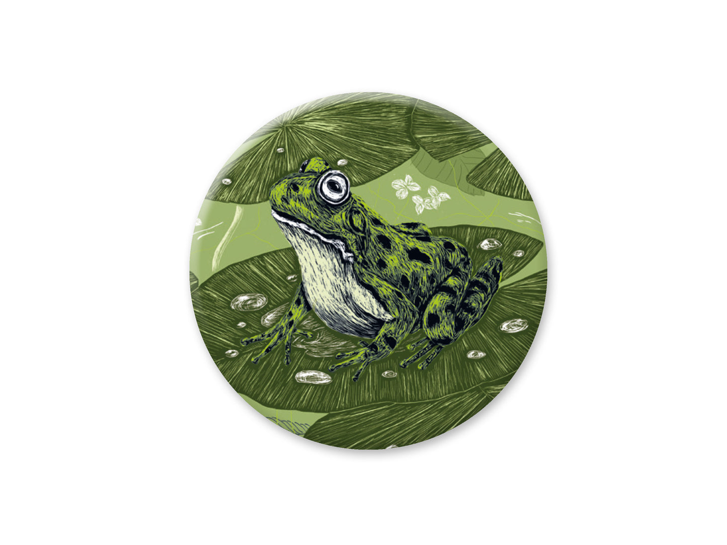 Runder Magnet mit Frosch
