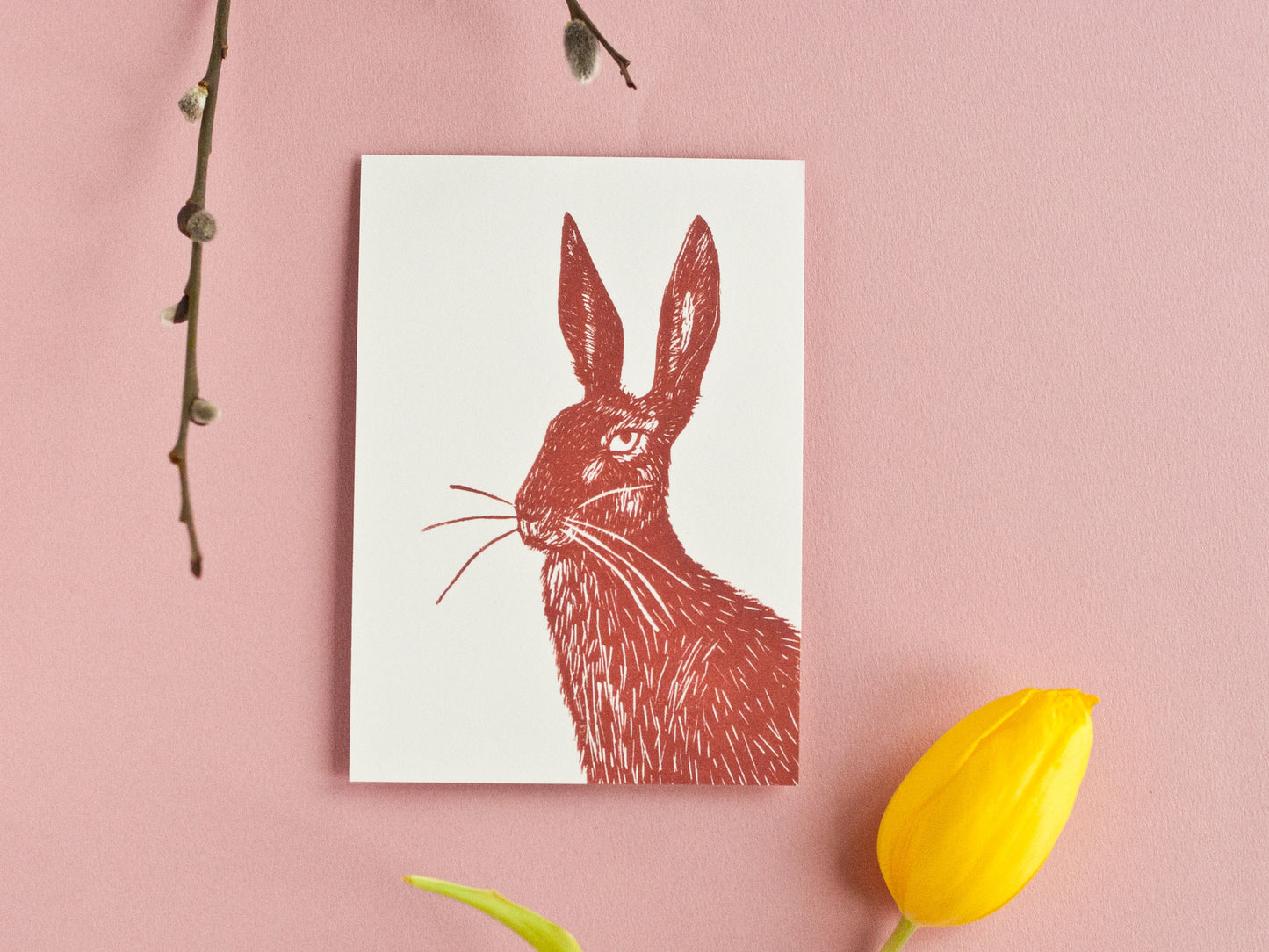 Postkarte Hase im A6 Format