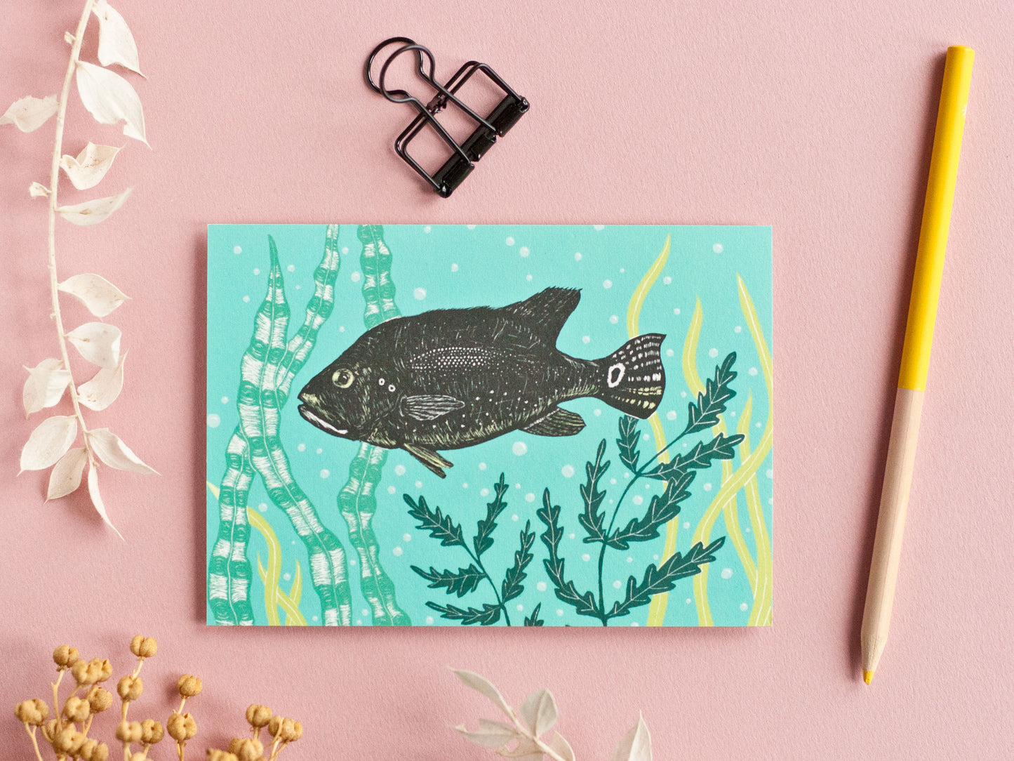 Postkarte A6 Fisch