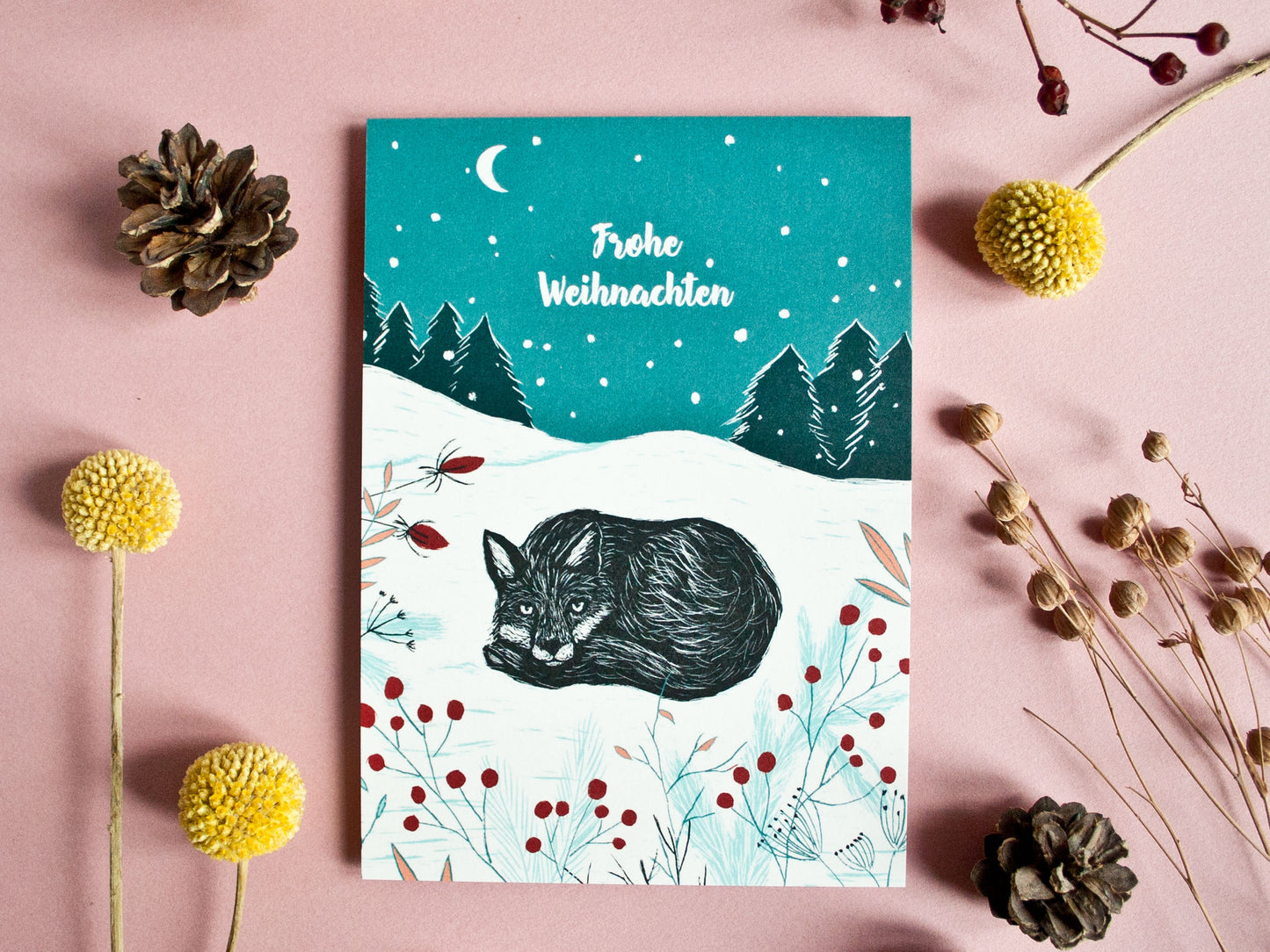 Weihnachtskarte Fuchs