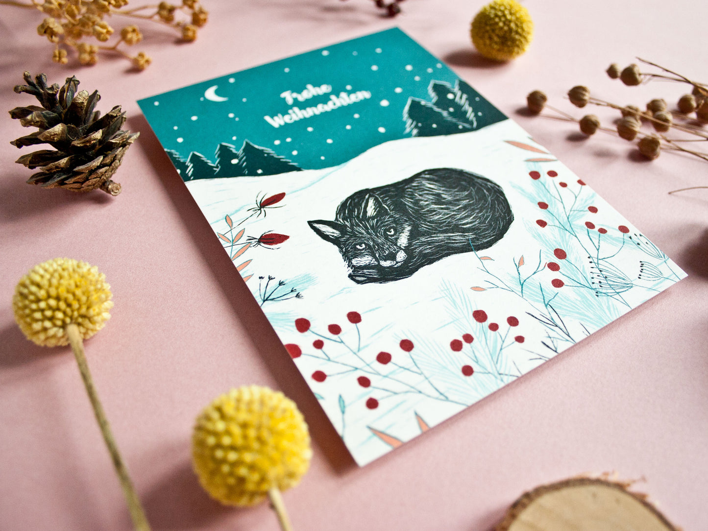 Weihnachtskarte Fuchs