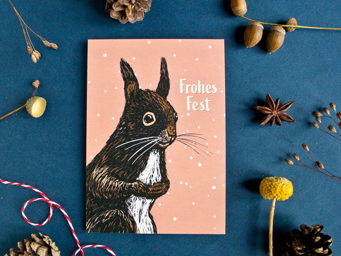 Weihnachtskarte Eichhörnchen, A6