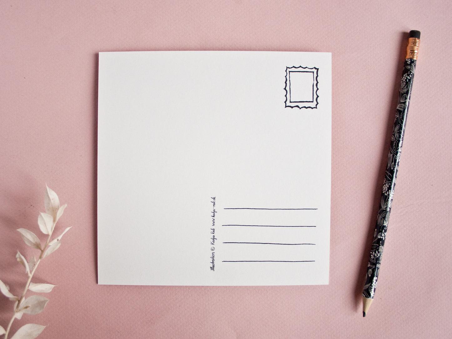 Quadratische Postkarte Gimpel