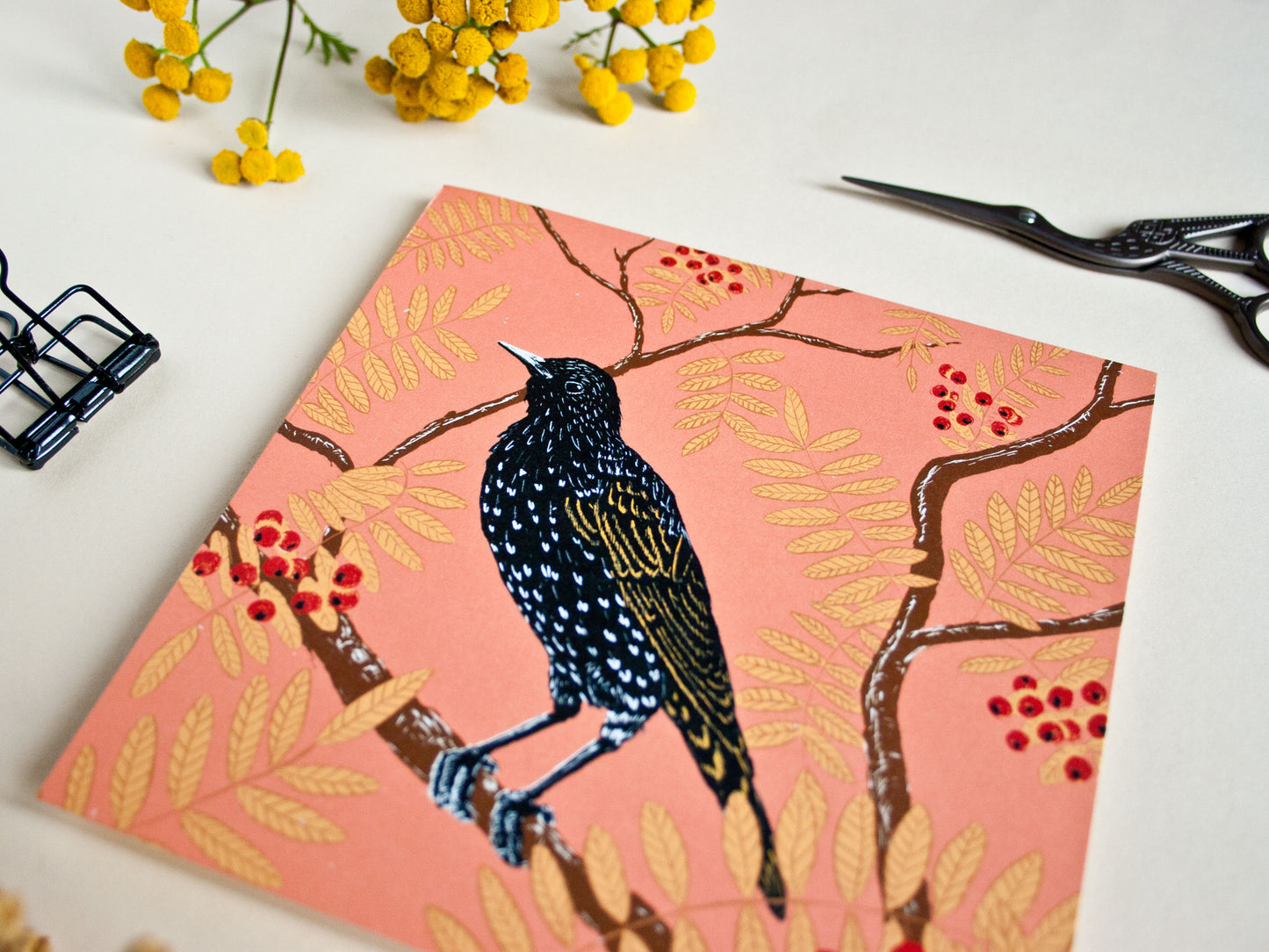 Quadratische Postkarte Star