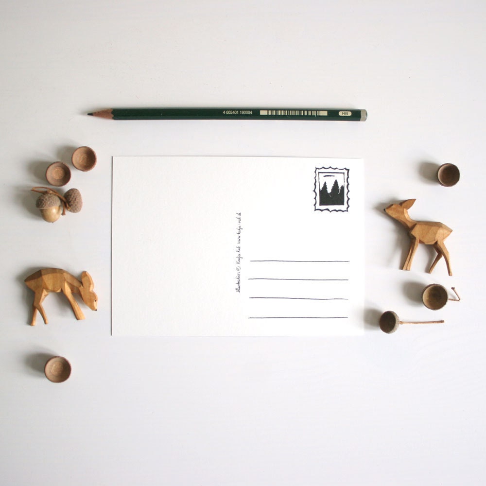Postkarte Hase und 9