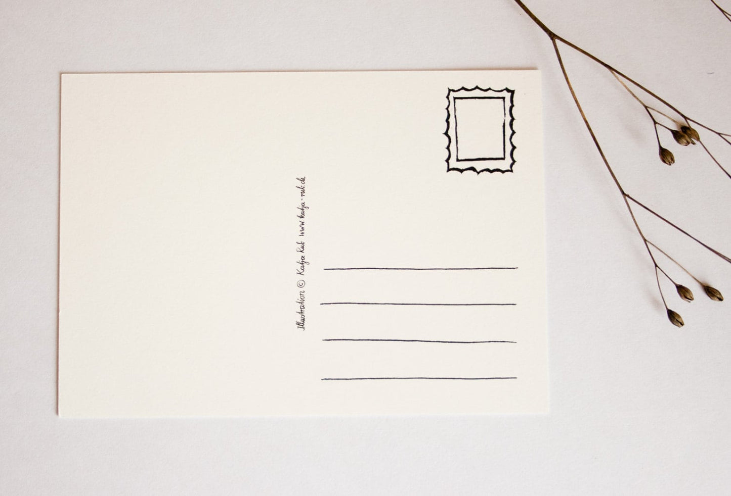 Postkarte A6 Wal Rückseite