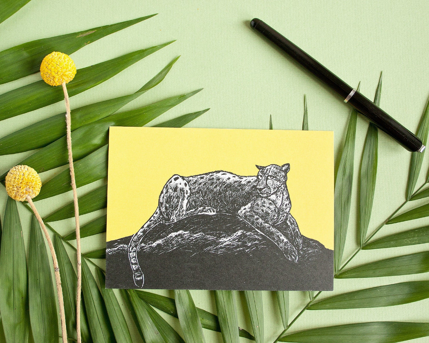 Postkarte A6 Gepard