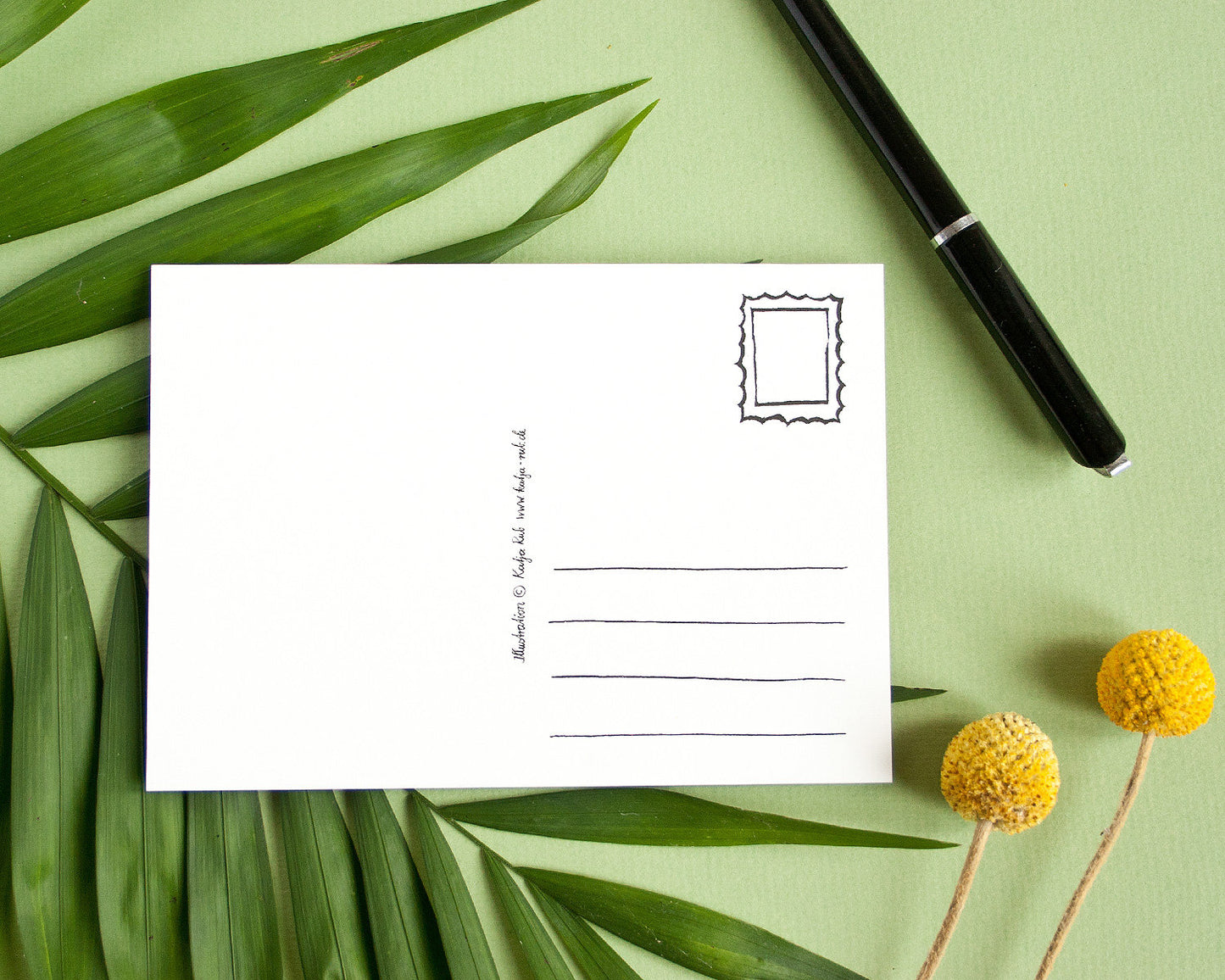Postkarte A6 Gepard Rückseite