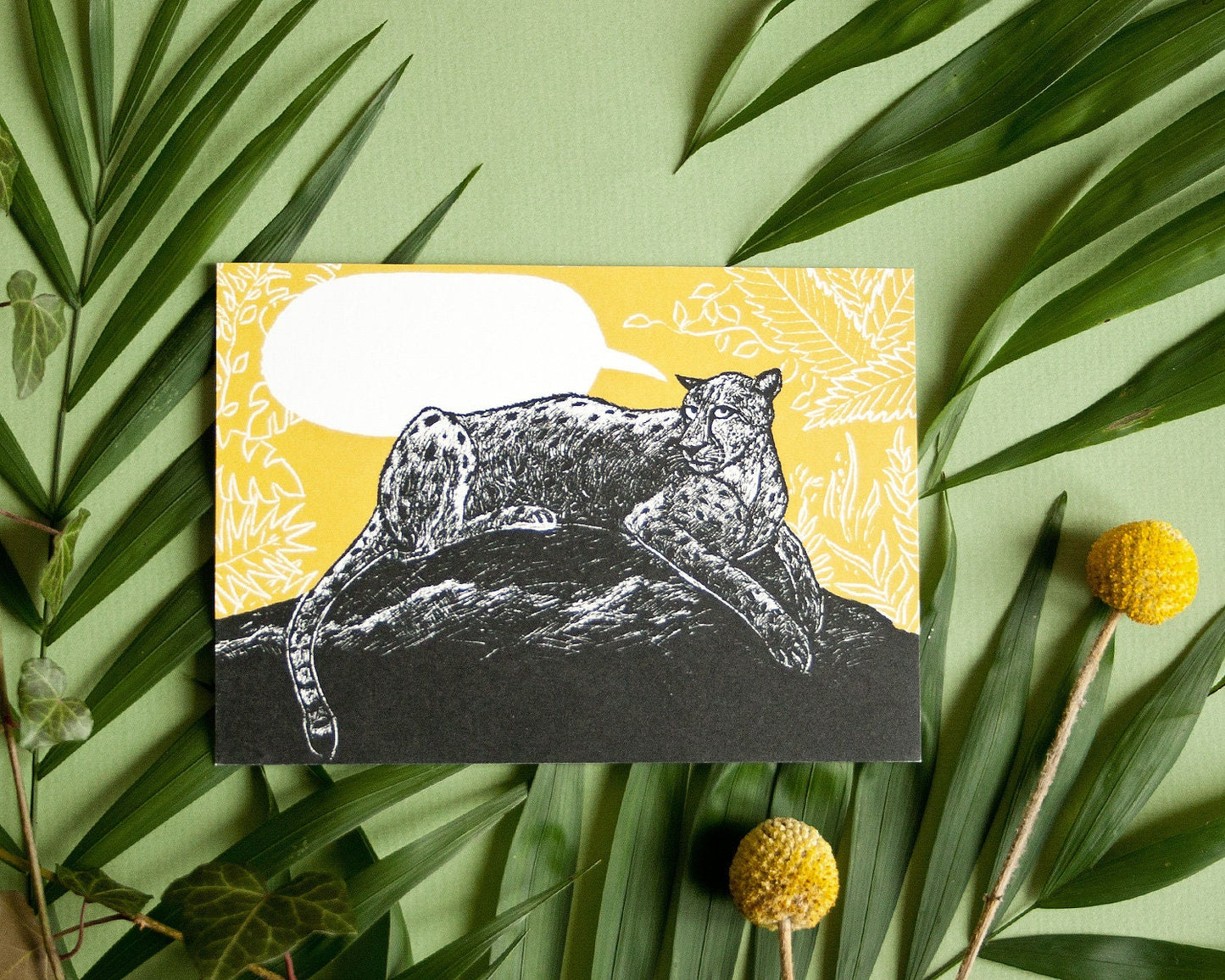 Postkarte A6 Gepard