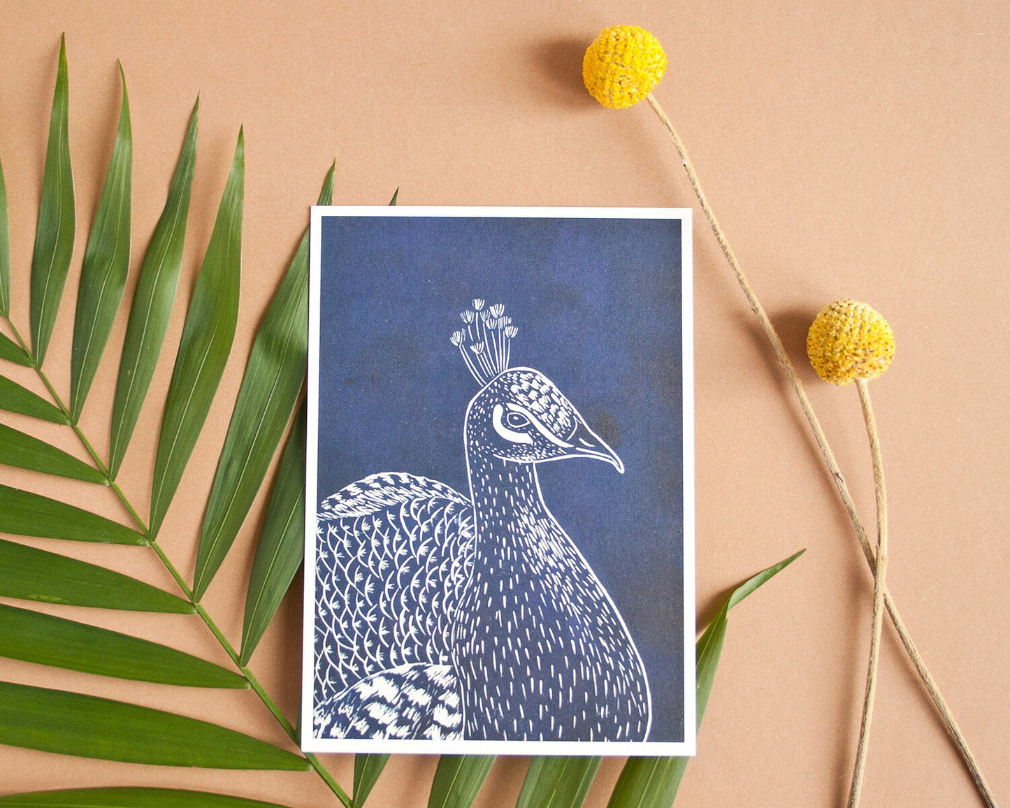 Postkarte A6 Pfau