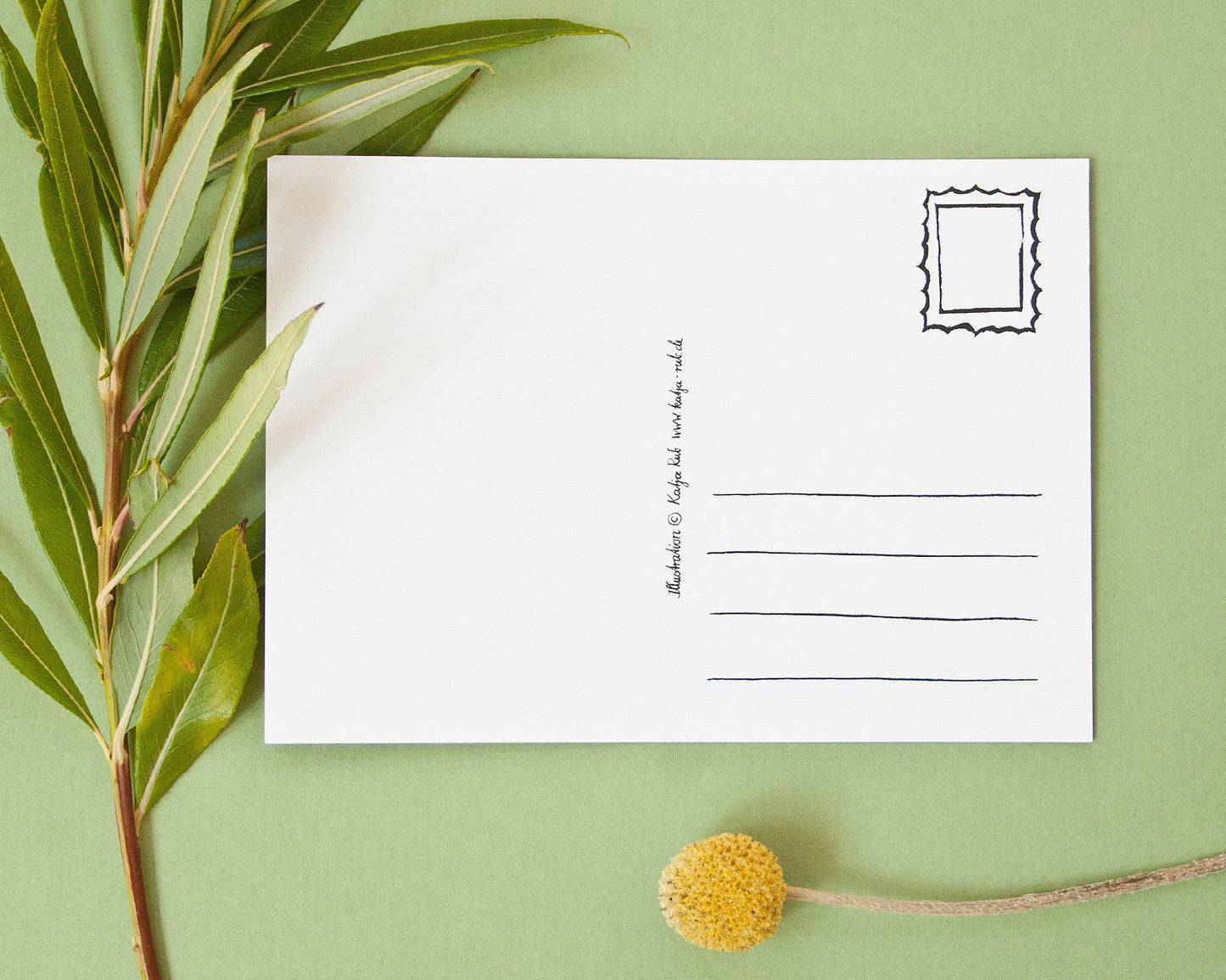 Postkarte A6 Gelber Tukan Rückseite