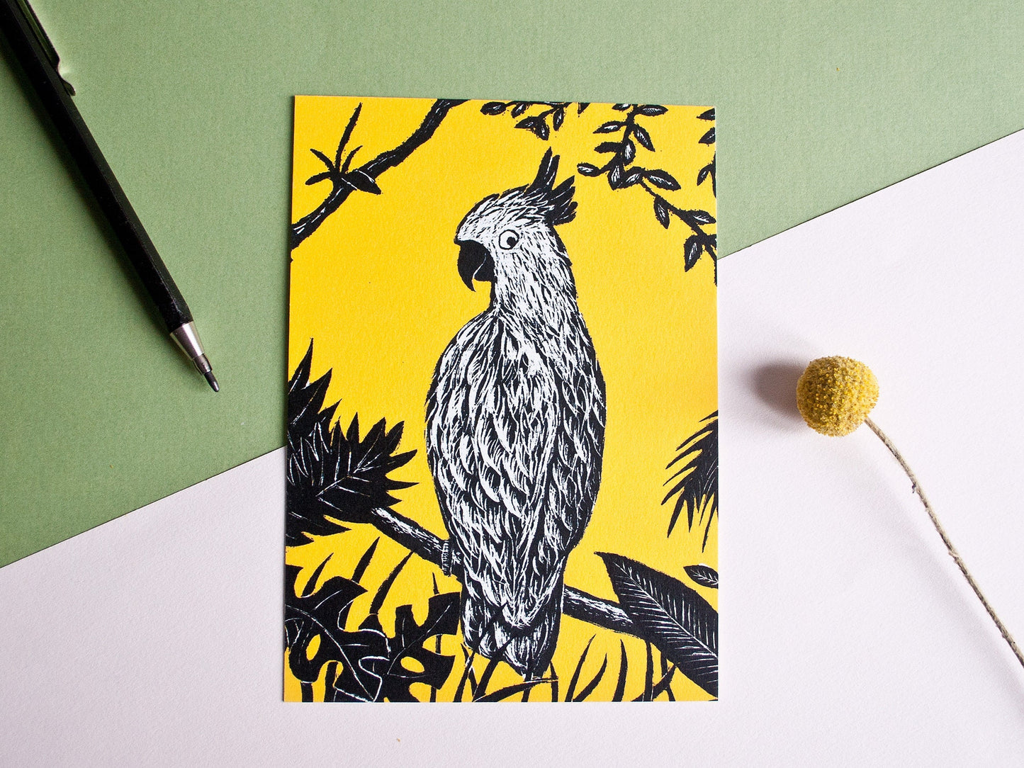 Postkarte A6 Kakadu
