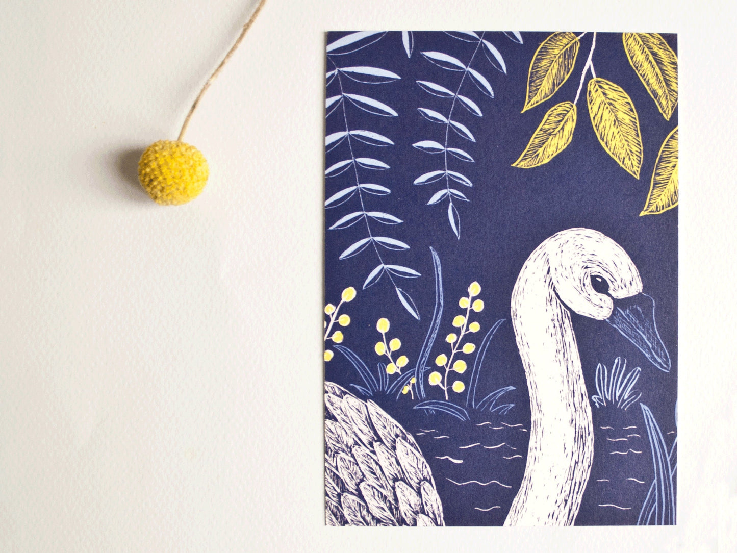 Postkarte A6 Schwan