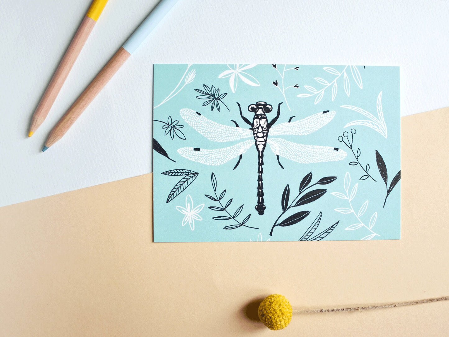 Postkarte A6 Libelle