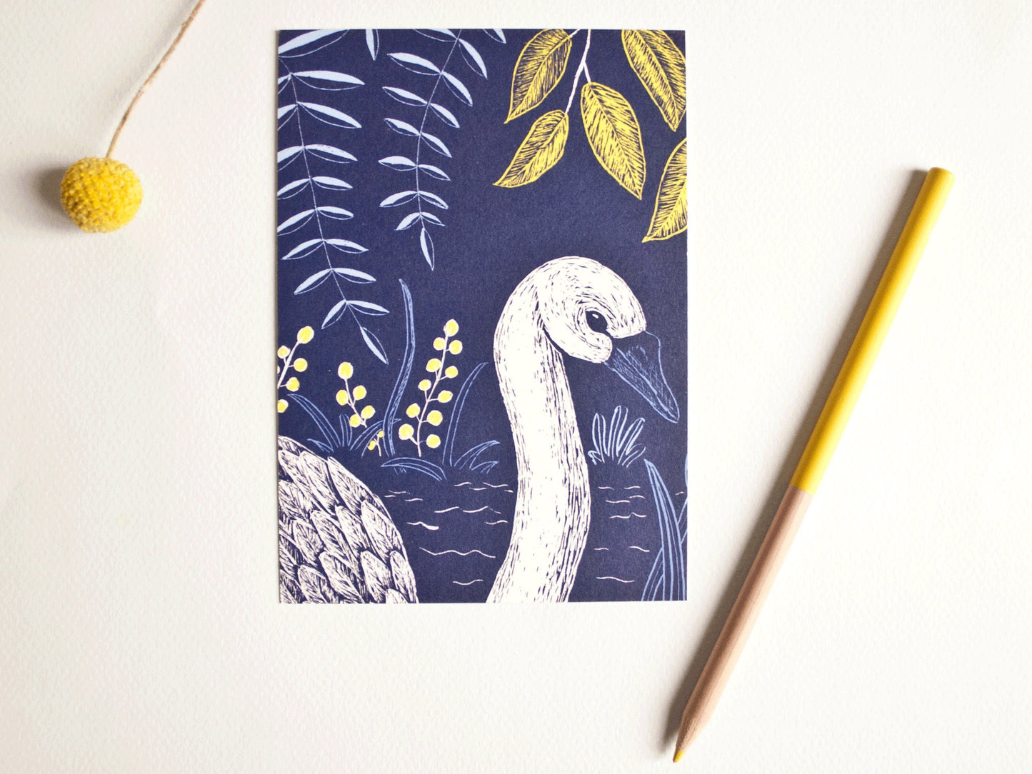Postkarte A6 Schwan