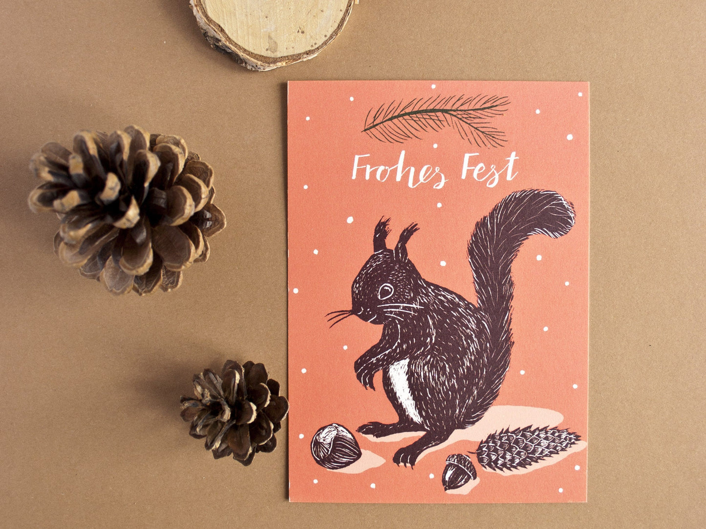 Weihnachtskarte A6 Eichhörnchen