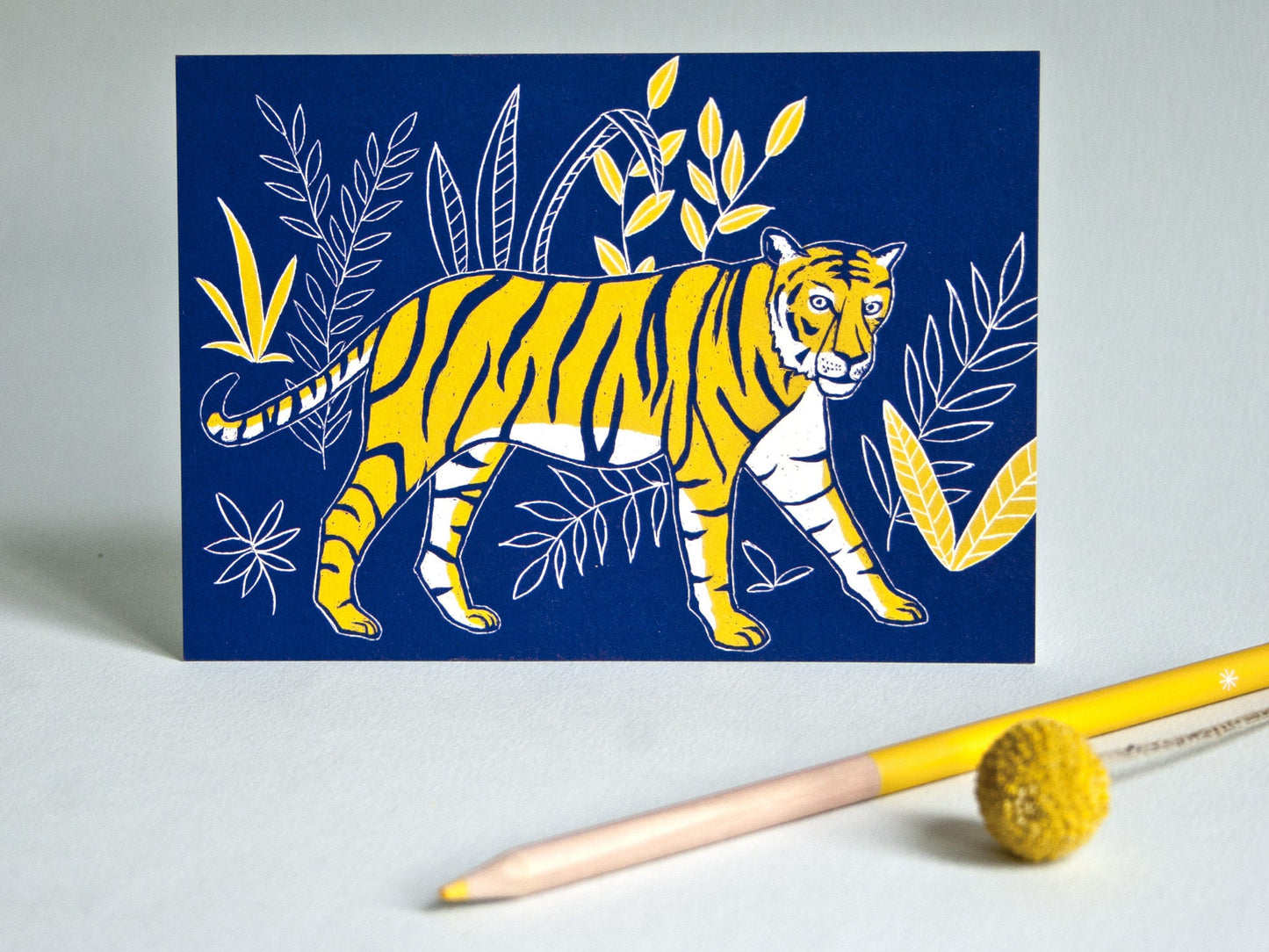 Postkarte A6 Tiger