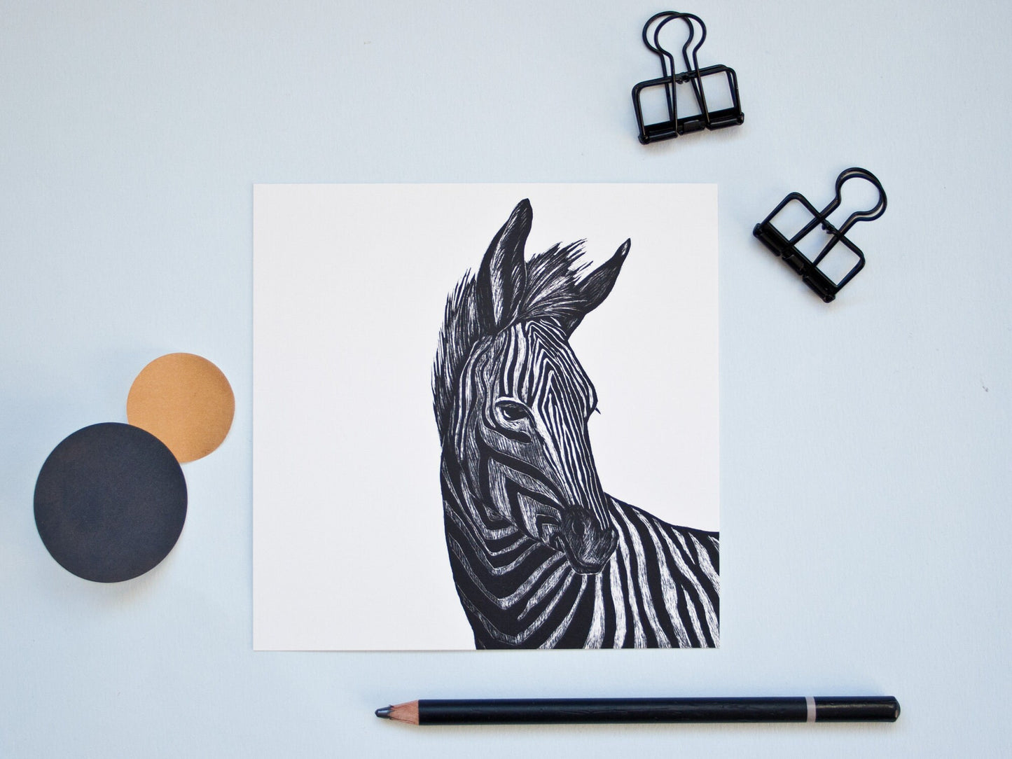Zebra Postkarte