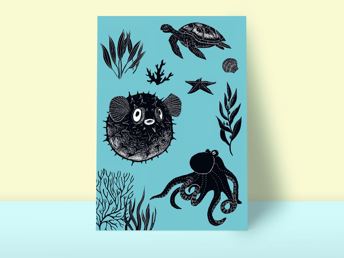 Poster A4 Meerestiere