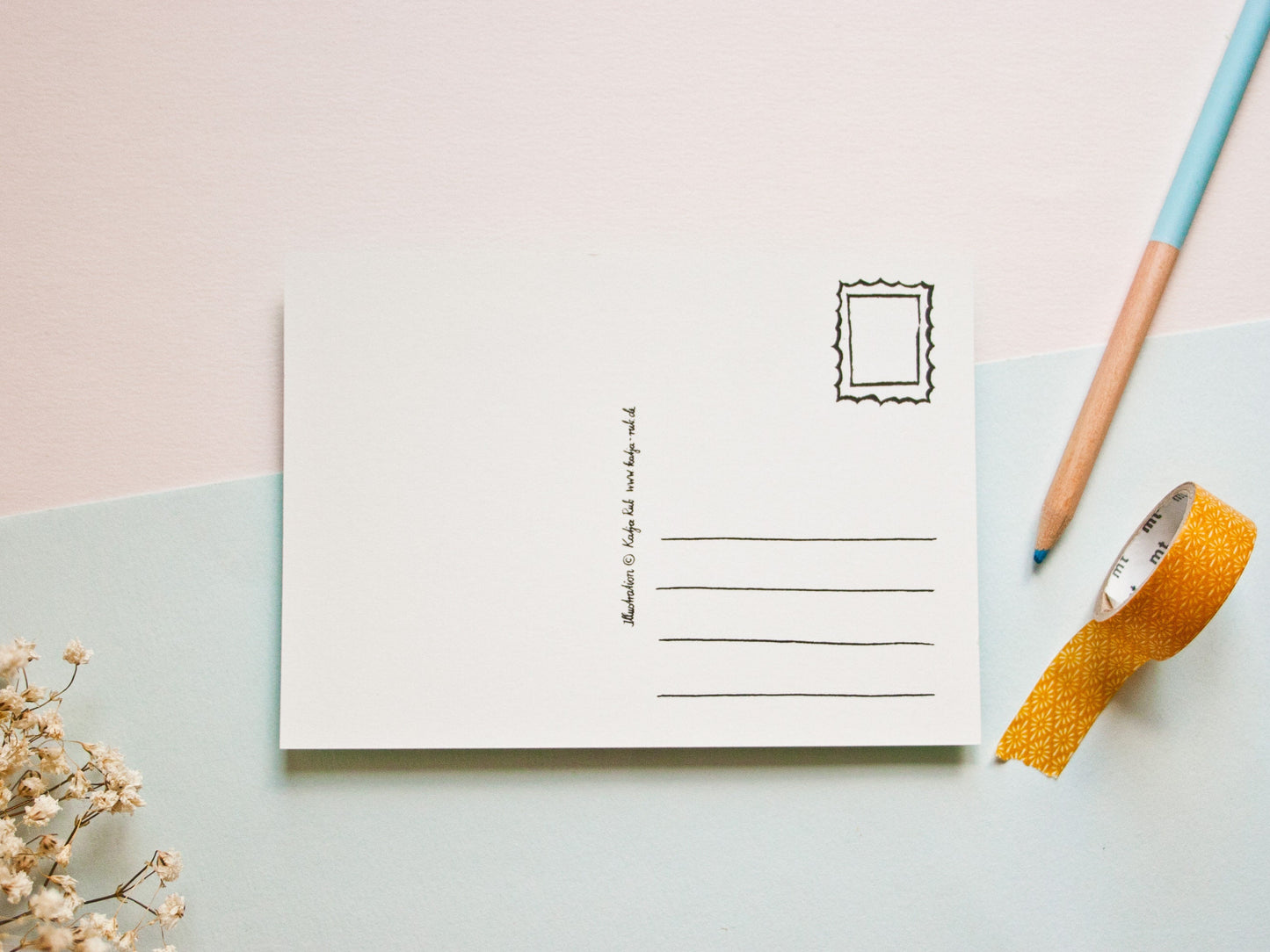 Postkarte A6 Graugans Rückseite