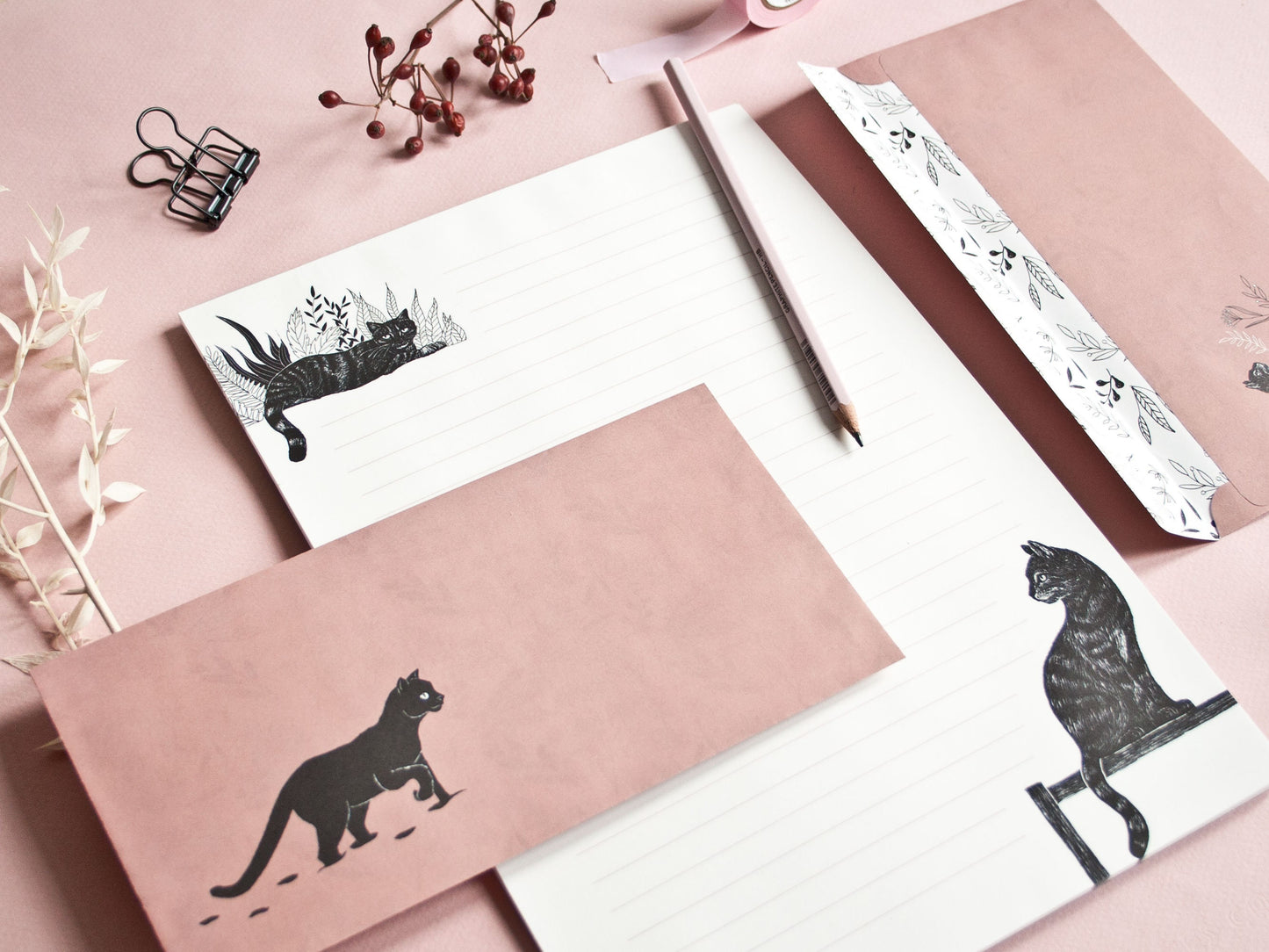 Briefpapier Set Katzen