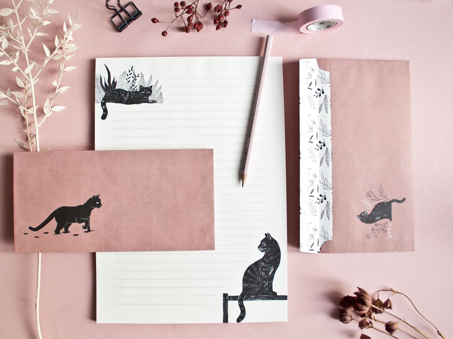 Briefpapier Set Katzen