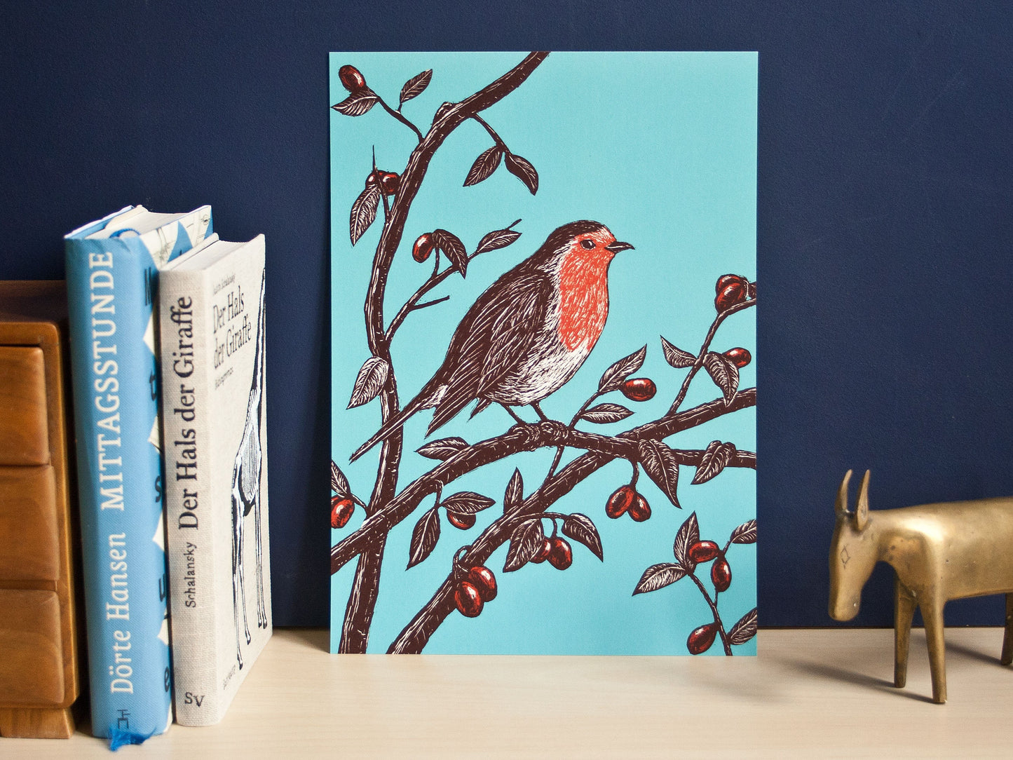 Poster A4 Rotkehlchen