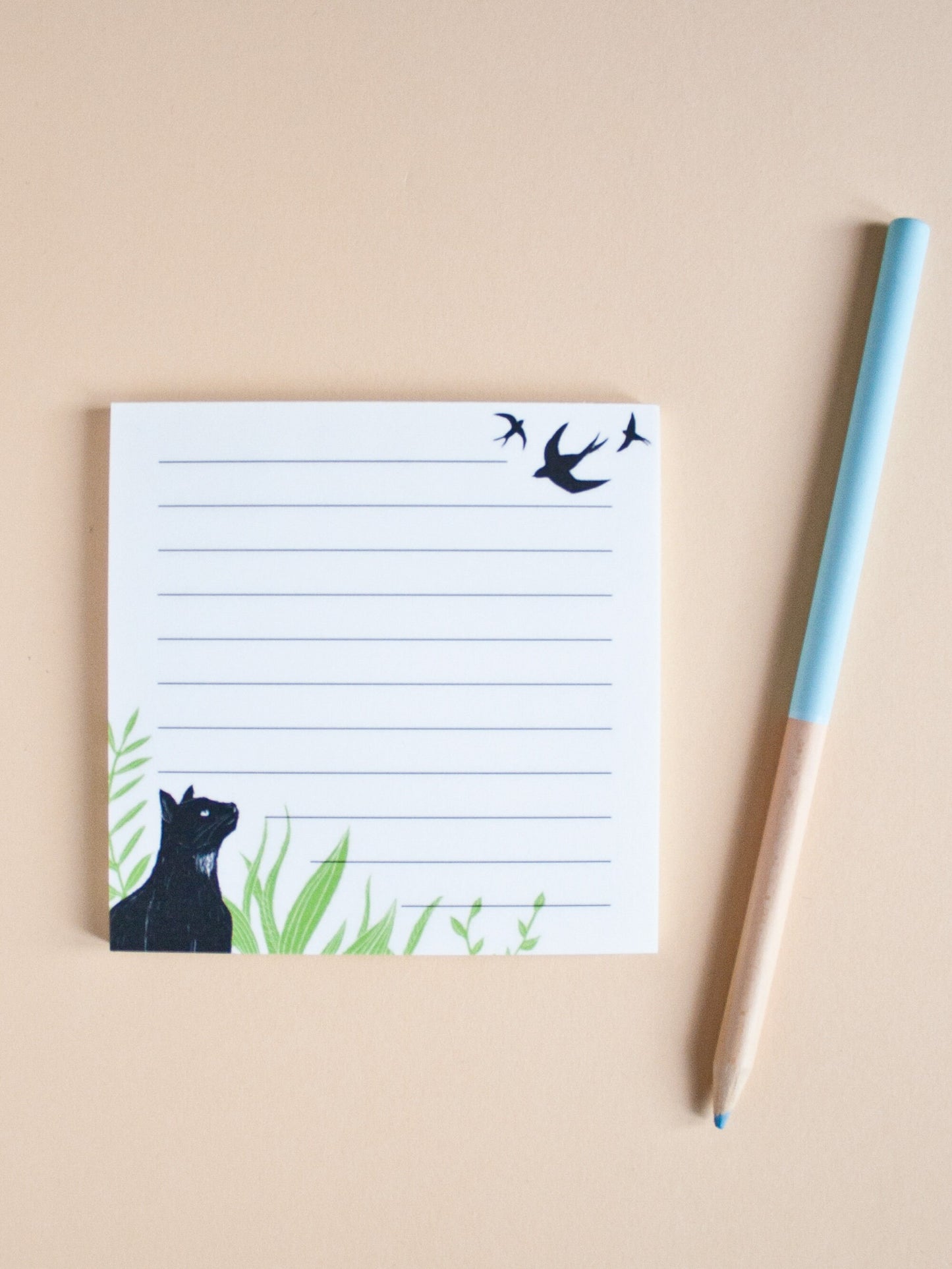 Quadratischer Notizblock Katze