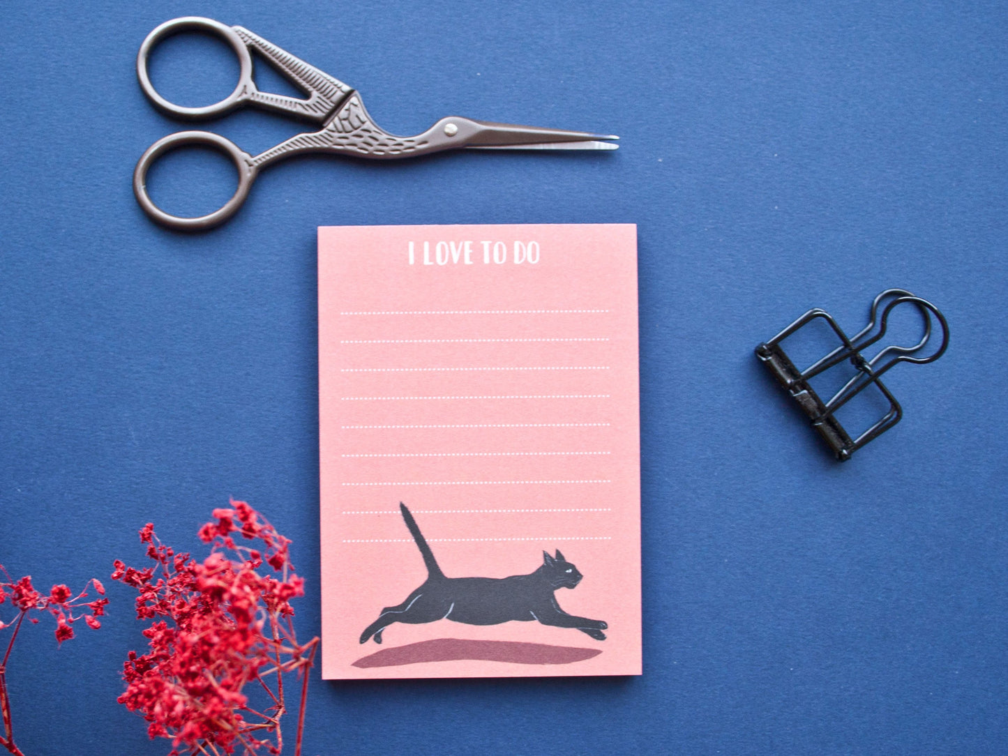 Notizblock A7 Rote Katze