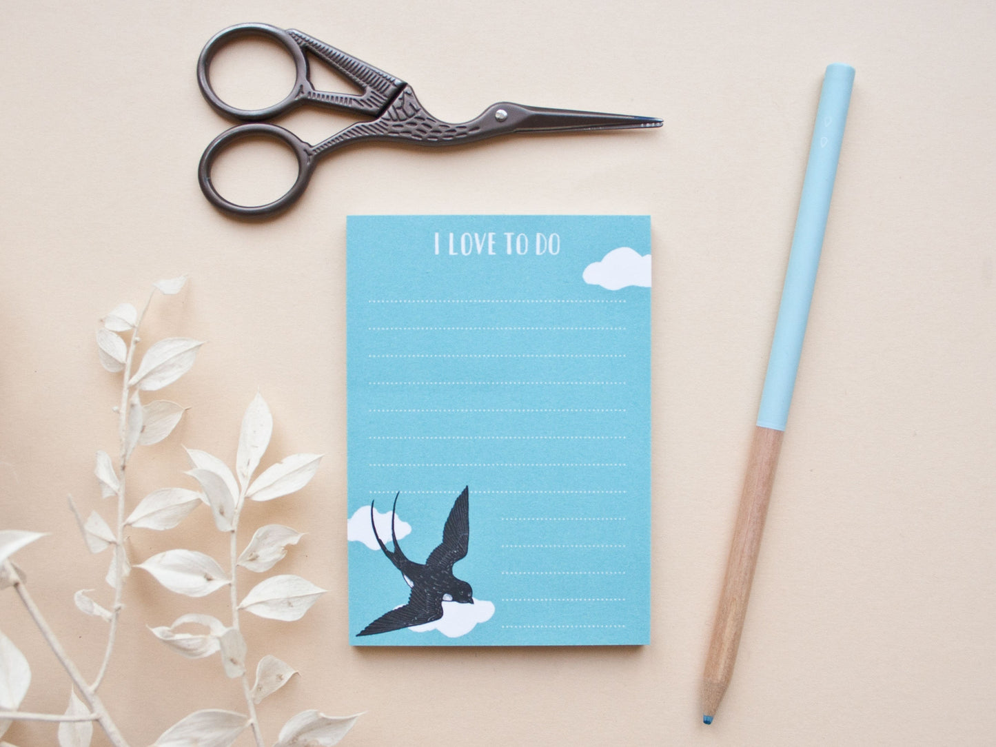 Notizblock A7 Schwalbe