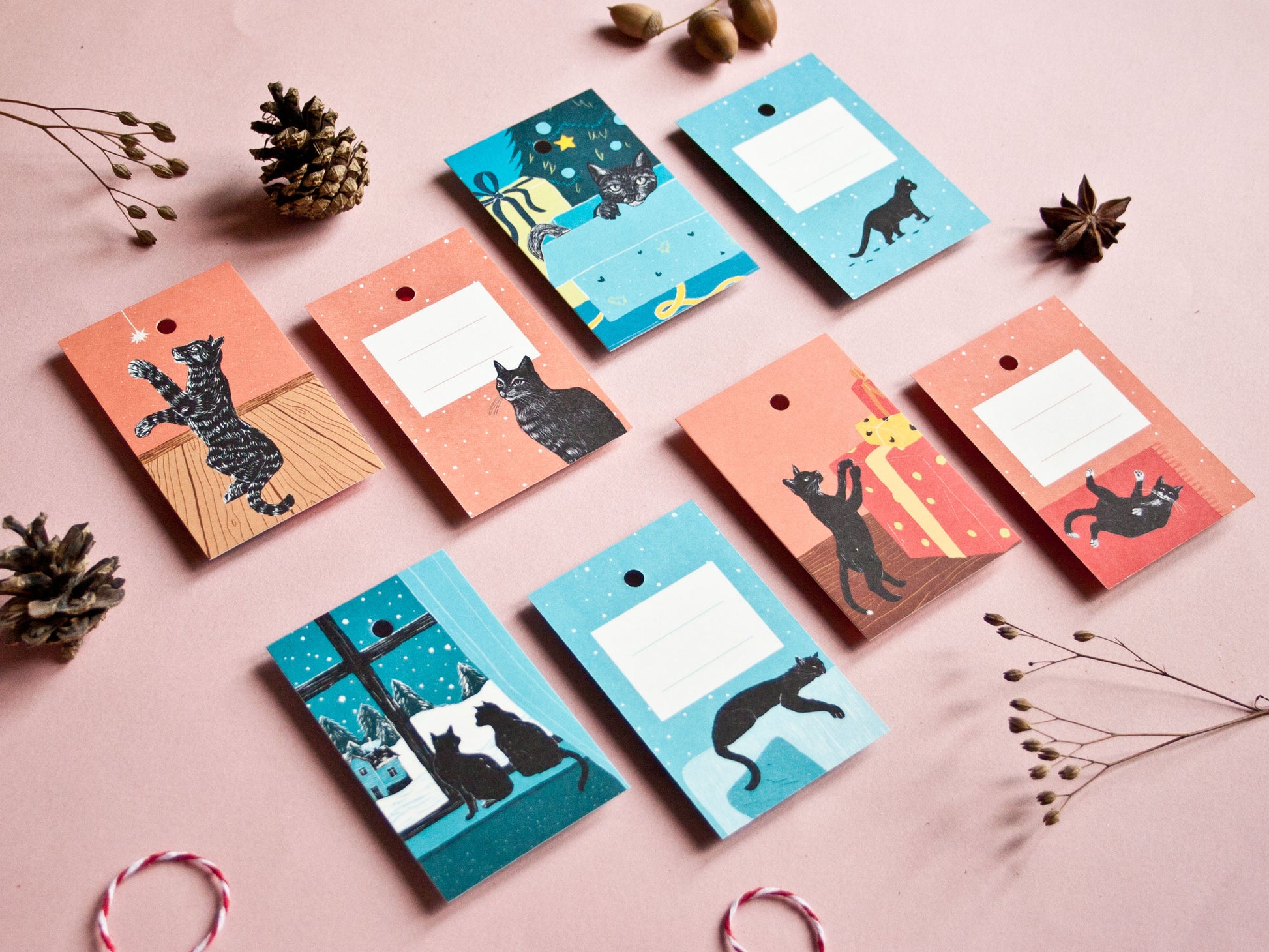 Geschenkanhänger Katzen