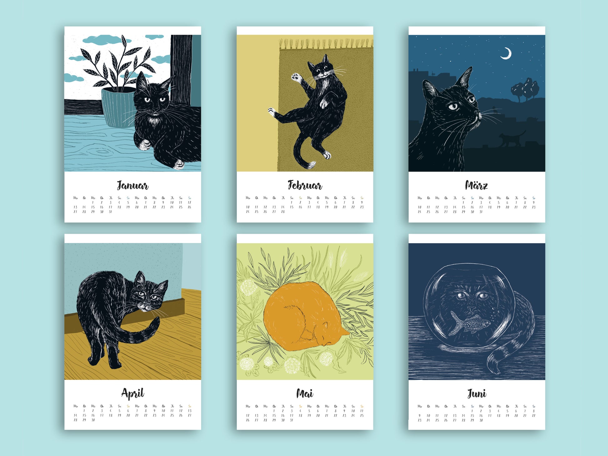 Katzen Kalender 2025