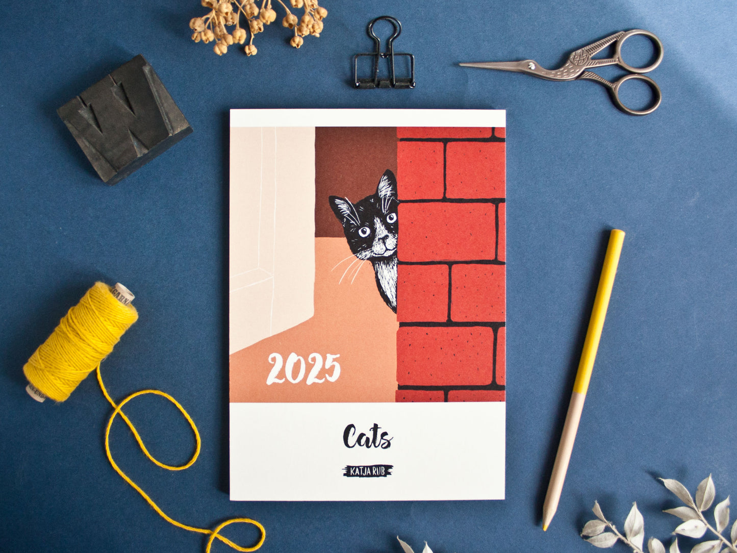 Katzen Kalender 2025 englisch