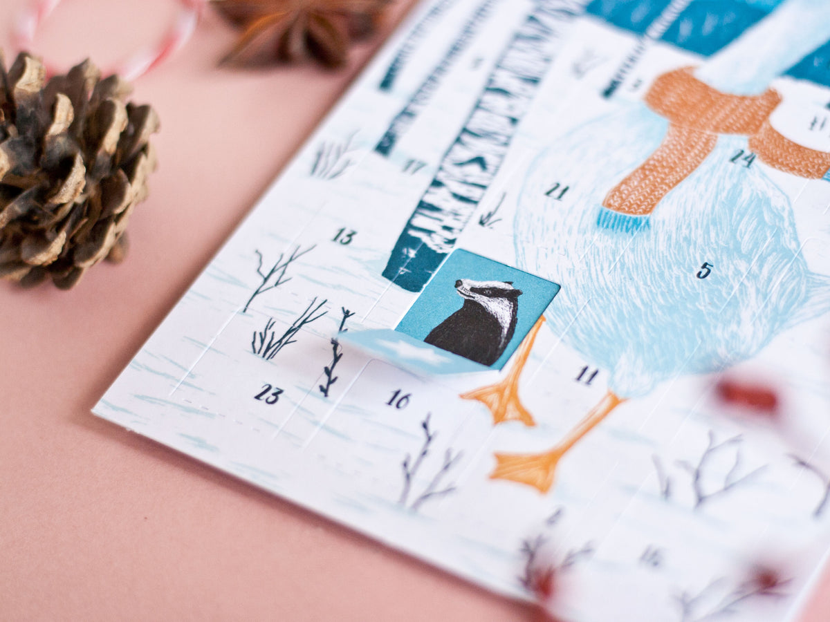 Adventskalender Postkarte Gans A6