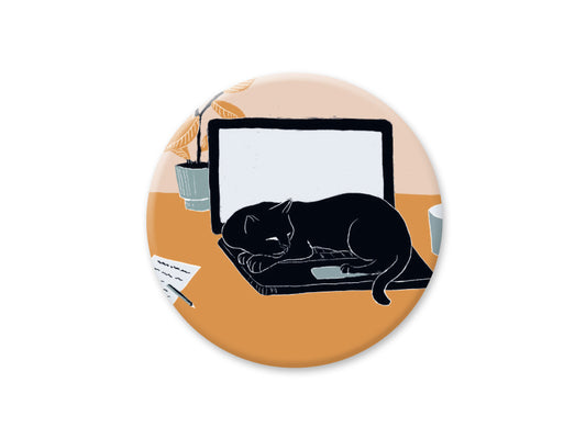 Magnet Katze auf Laptop