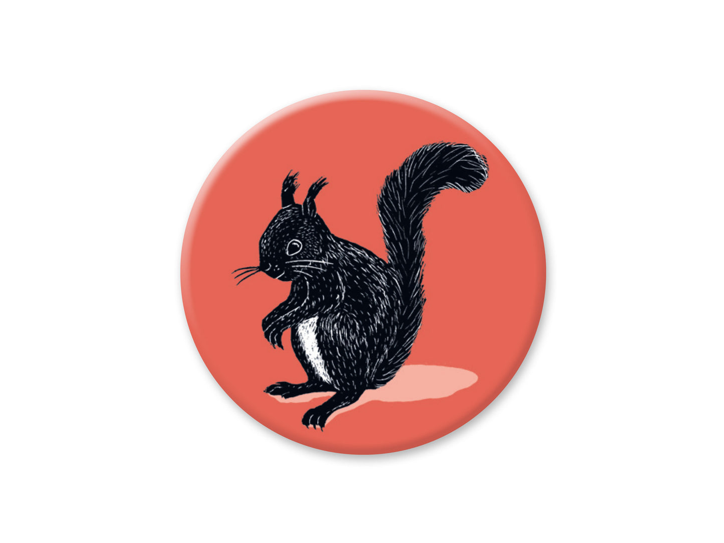 Runder Magnet Rotes Eichhörnchen