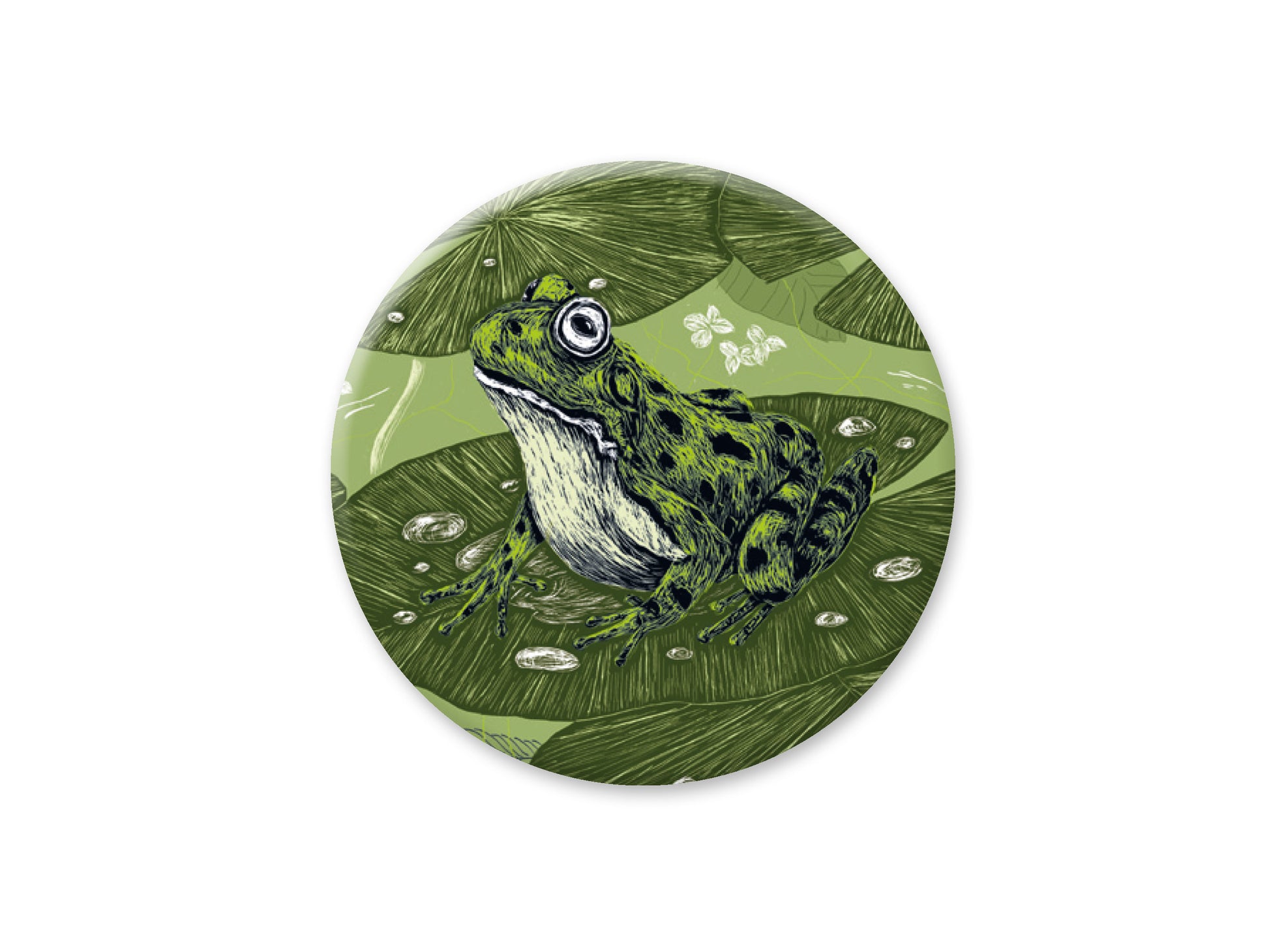 Runder Magnet mit Frosch