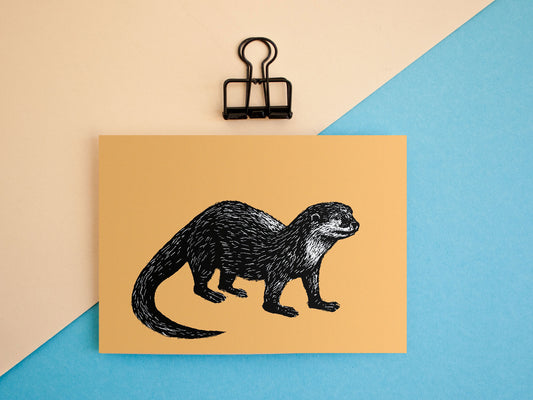 Postkarte Otter