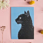 Katze im Profil, Postkarte A6